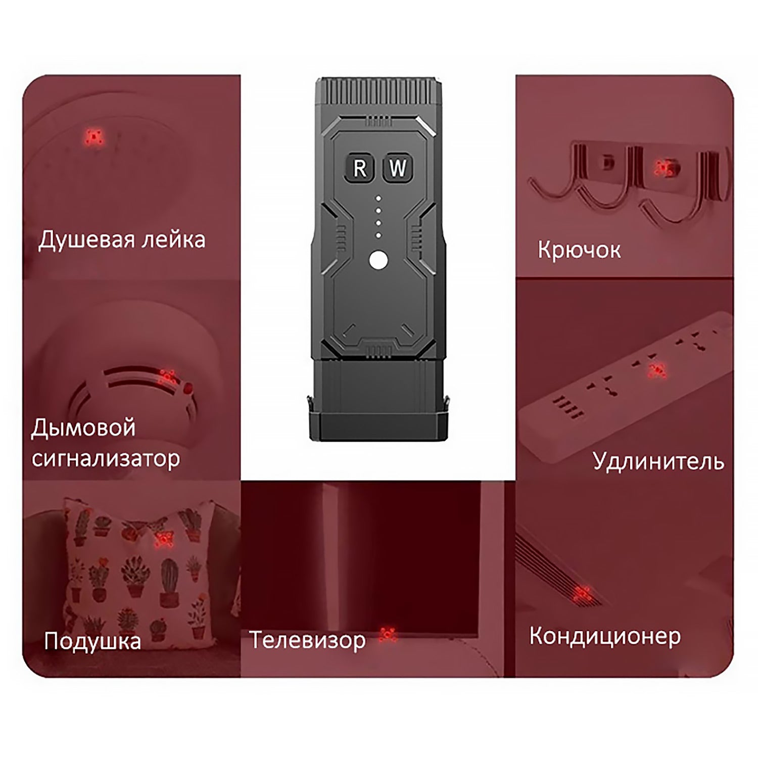 Портативный Электродуговый Фонарь для Самозащиты | Детектор Скрытых Камер + Алюминиевый Зубчатый Наконечник | SOS Режим для Женщин