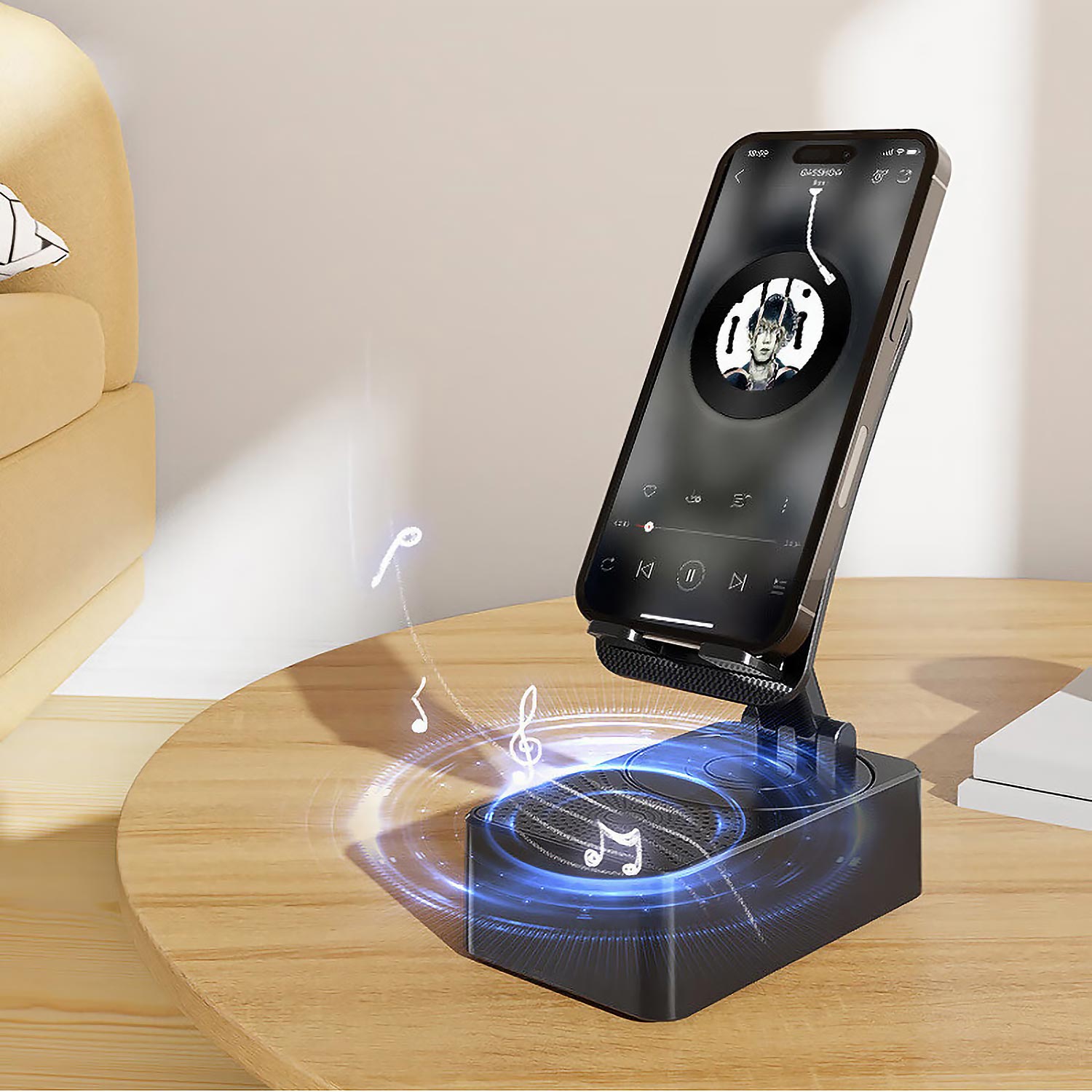 3-в-1: Bluetooth-колонка 10000 mAh + Powerbank + Складная подставка для телефона с вращением 360°