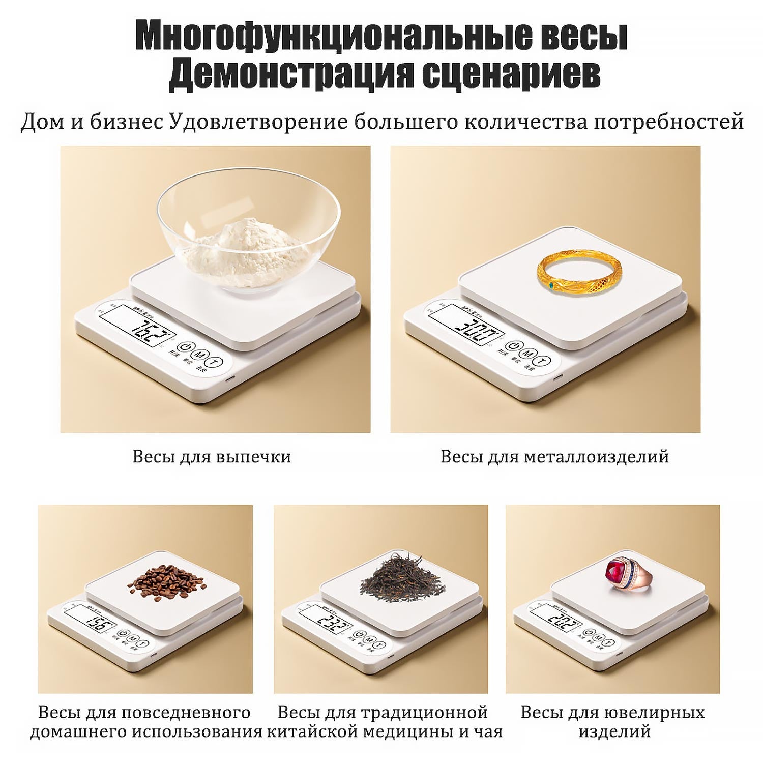 Высокоточные кухонные весы 0.1г с перезаряжаемой батареей: 8 единиц измерения, водонепроницаемый LED-экран. Для выпечки, продуктов и ювелирных изделий