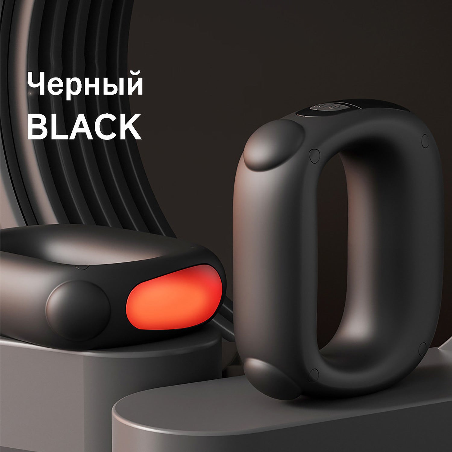 Вибрационное Кольцо для Массажа и Сжигания Жира | Тепловая Вибрация 48°C + Глубокий Эффект | 6 Режимов