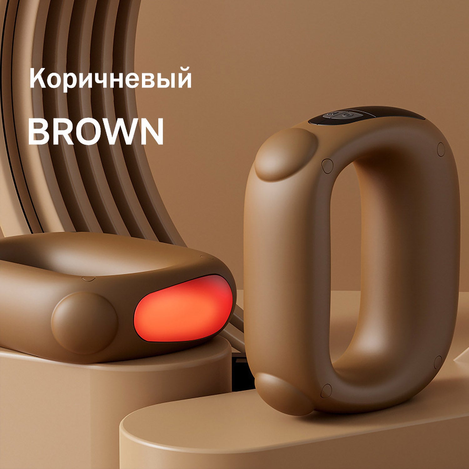 Вибрационное Кольцо для Массажа и Сжигания Жира | Тепловая Вибрация 48°C + Глубокий Эффект | 6 Режимов