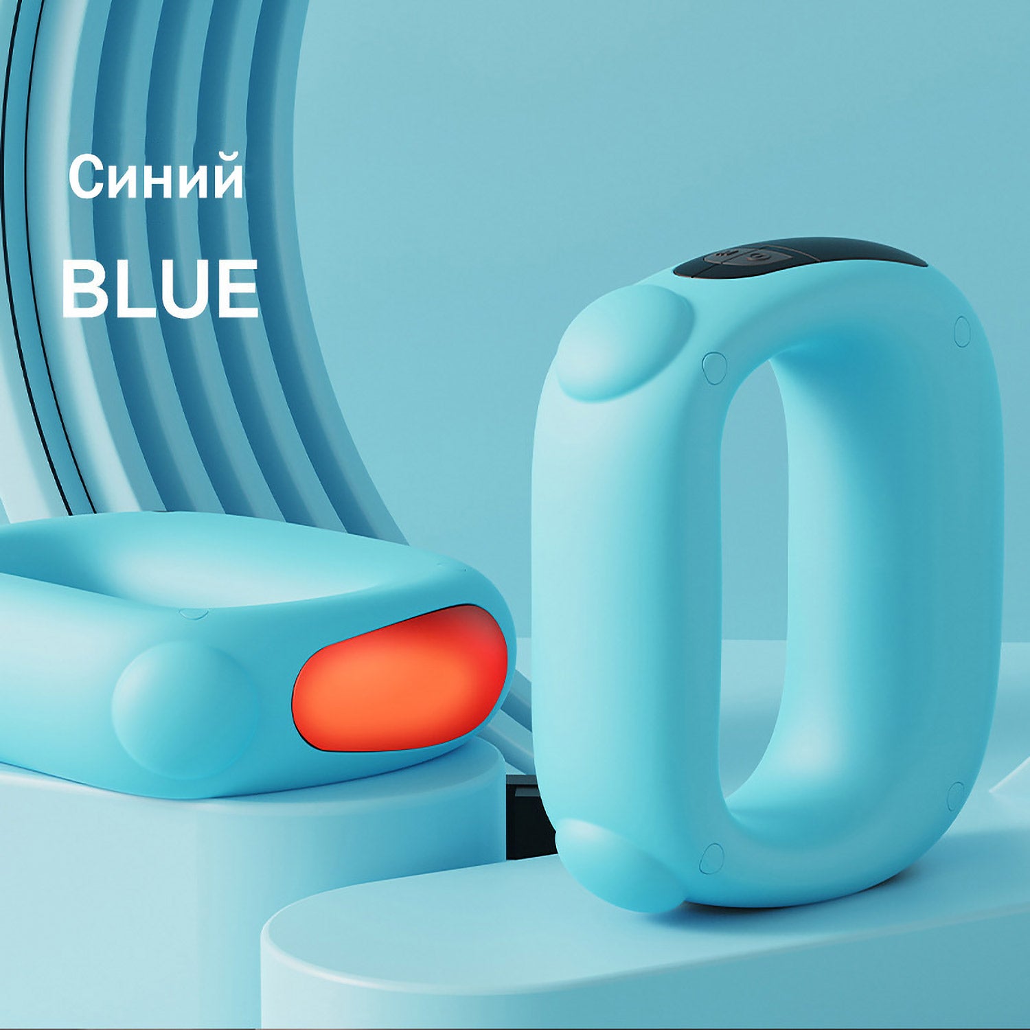 Вибрационное Кольцо для Массажа и Сжигания Жира | Тепловая Вибрация 48°C + Глубокий Эффект | 6 Режимов