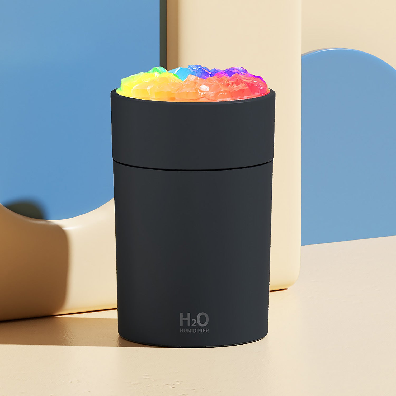 Портативный нано-увлажнитель с RGB-подсветкой | 220 мл насыщенный туман | Ароматерапия + тихая работа (30 дБ)