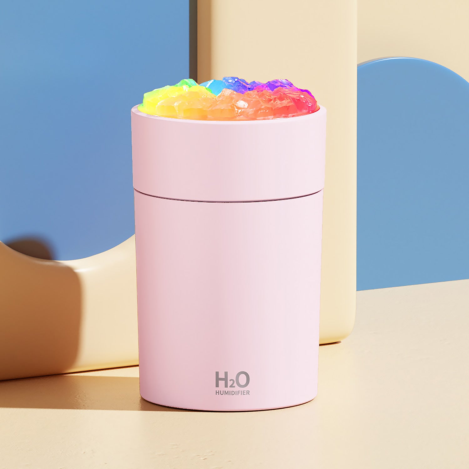 Портативный нано-увлажнитель с RGB-подсветкой | 220 мл насыщенный туман | Ароматерапия + тихая работа (30 дБ)